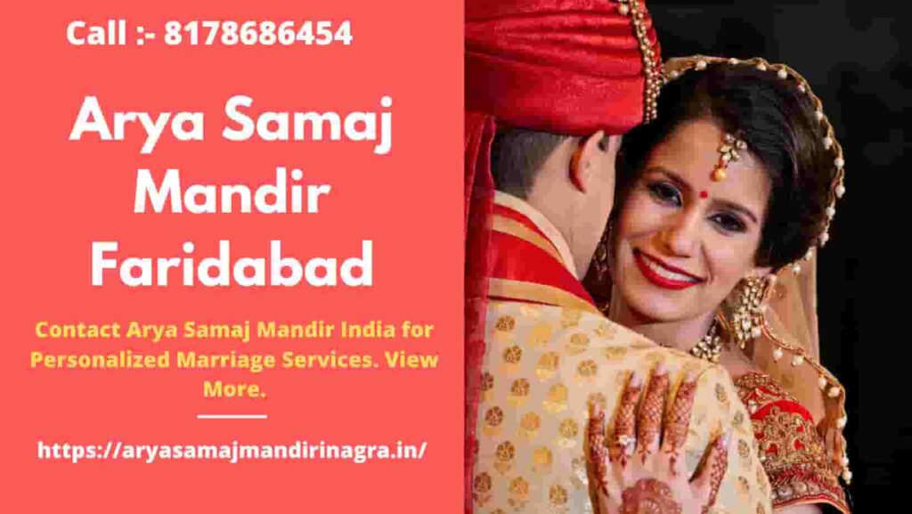 bride and groom are huging each other and they are dressed up with hindu indian traditions wedding at Arya Samaj Mandir Faridabad